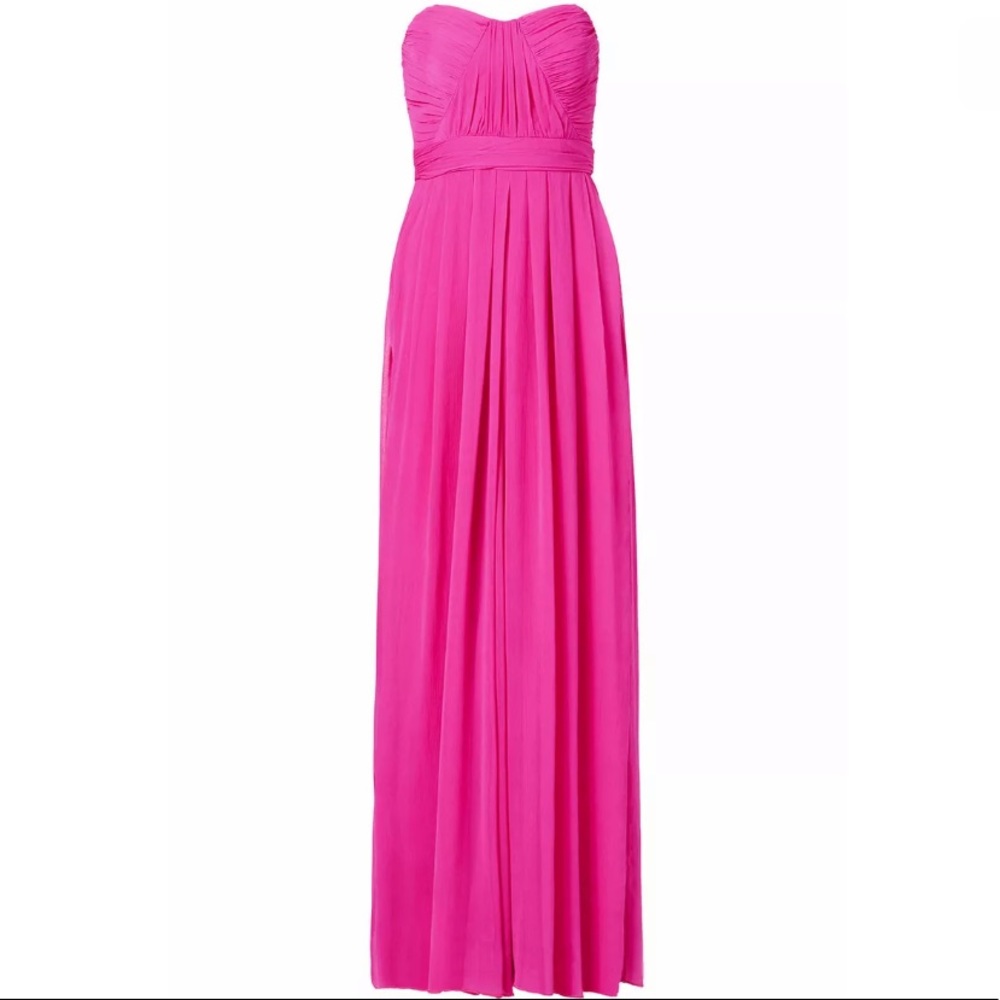 Badgley Mischa - Pink Ruched Empire Waist Dress 4